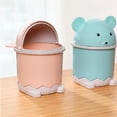 thumbnail image 2 of PEACNNG Adorable Panda Flip Top Trash Can - Cartoon Storage Solution for Bathroom and Household, 2 of 5