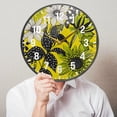 thumbnail image 6 of Yayeee Wall Clock Battery Operated 9.5" Silent Quartz Non-Ticking for Living Room Decor, Yellow Flowers, 6 of 8