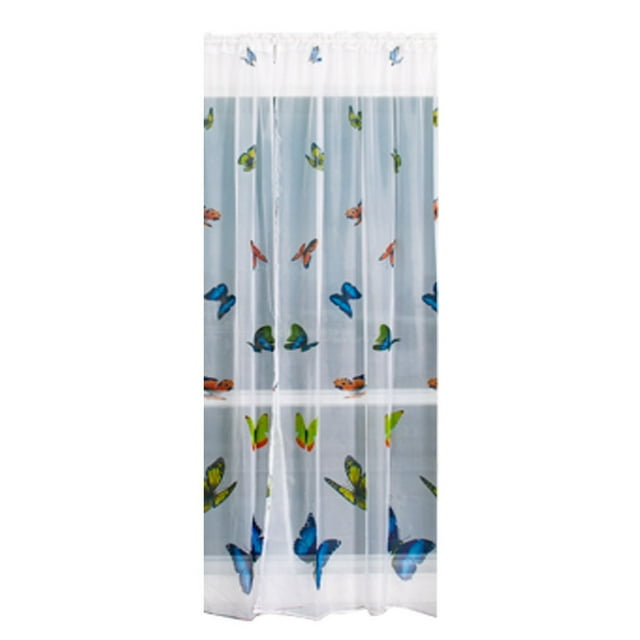 Trees Sheer Curtain Tulle Window Voile Drape Valance Fabric