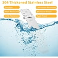 thumbnail image 3 of 2 Pcs Door Locks Hasp Latch, 5 Inch Stainless Steel Safety Packlock Clasp, Extra Thick Hinge Lock with Screws, Brushed Finish, for Gate, Cabinet, Closet, Shed (5 INCH), 3 of 6