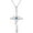 C.Blue-March, variant on 925 Sterling Silver Cross Necklace for Women Men 14K Gold Plated Birthstone Necklaces 5A CZ Rose Gold Necklace for Easter or Christmas