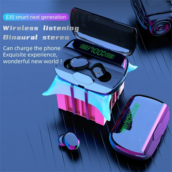 EQWLJWE Digital Display New Wireless Bluetooth Headset HIFI Sound Quality In-ear Mini Automatic Pairing
