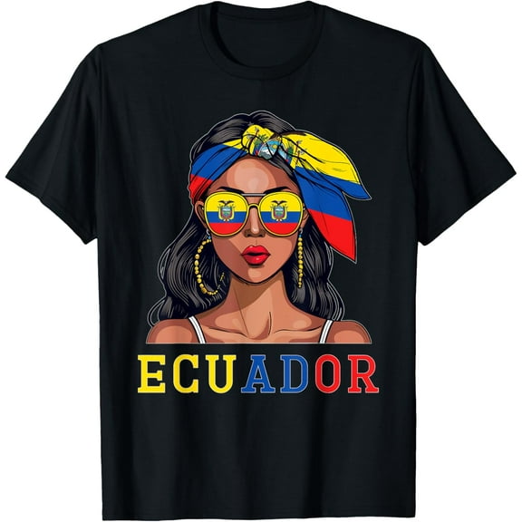 Ecuadorian Souvenirs Products Woman Flag Roots Ecuador T-Shirt