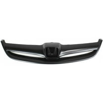Grille Assembly Compatible With 2004-2005 Honda Civic Sedan Painted Black Shell and Insert