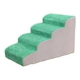 thumbnail image 2 of Bunblic 4 Steps Dog Stairs Bed Outside Ramp Step Removable Cover Non Slip Small Cat House Ramp Pet Climbing Ladder for Car Sofa Home Green, 2 of 8