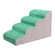 thumbnail image 2 of Escaleras para perros de 4 escalones, rampa para casa de gatos pequeños, cubierta desmontable, rampa interior antideslizante suave portátil, escalera Verde, 2 of 9
