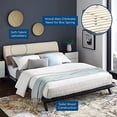 thumbnail image 5 of Modway Luella Upholstered Fabric Queen Sled Platform Bed Frame With Headboard In Cappuccino Beige, 5 of 5