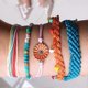 thumbnail image 4 of Pulseras de cuerda, 5 piezas, ajustables, impermeables, hechas a mano, para verano, playa, pulseras de amistad, pulsera trenzada de cuerda de girasol para mujeres, adolescentes y niñas, B, 4 of 4