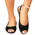thumbnail image 6 of DeHolifer Women's Peep Toe Ballet Flats with Bow, Slip-On Casual Shoes, 6 of 8