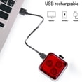 thumbnail image 1 of Luces LED de advertencia para bicicletas Luz de bicicleta recargable y trasero Cinta de silicona para bicicleta súper brilnte 4 modos rojo Macarena Luz trasera de bicicleta, 1 of 8