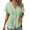 A-Green115, variant on Womens V Neck Button Down Shirt Rolled Sleeve Pocketed Casual Everyday Blouse