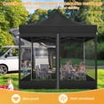 thumbnail image 6 of COBIZI 10X10 Heavy Duty Pop up Canopy with Mosquito Net,Instant Outdoor Shelter Large Canopy Tent for Outside,Gazebo with Mesh Sidewalls for Party,Backyard,Camping,Black, 6 of 11