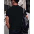 thumbnail image 2 of [Emotional Support|Humor] Humor Graphic 3D Print Men's T-Shirt | Emotional Support Do Not Pet | Black with Red Cross and Paw Print, Casual Crew Neck, Cottonn, Casual Sporty Tee, Comfy Tee, 2 of 5