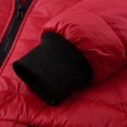 thumbnail image 5 of IYTR Mens Winter Jacket Solid Color Comfy Keep Warm Down Jacket with Pocket Long Sleeve Jacket Zipper Stand-Up Collar Red L, 5 of 5