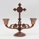 thumbnail image 3 of Candelabro religioso de dos brazos, base de aleación de zinc, pilar, candelabro, centro de mesa, rojo, 3 of 8