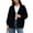 Black, variant on Women's Fuzzy Cardigan Sweaters Open Front Button Down Long Sleeve Casual Cardigan for Everyday Fall Winter