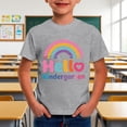 thumbnail image 2 of Boys Short Sleeve Graphic T Shirts, Kindergarten Letter Printed Crewneck Tops, Back to School First Day Casual Kids Tees, 2 of 5