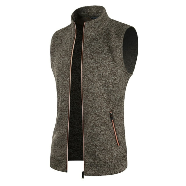 Male Autumn And Winter Bottoming Knitted Hooded Vest Solid Color Drawstring Sweatshirt Vest Coat Big And Tall Coats Coats for Men Winter Mens Coats Wool Winter Coat Mens Lightweight Wool Coat Men Tan