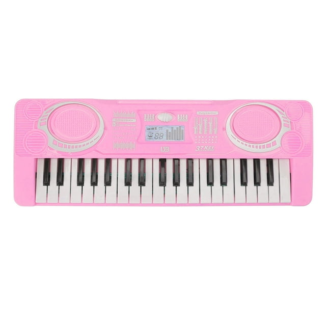 Teclado de piano para niños, teclado electónico portátil con batería de 37 teclas con 4 soportes para educación
