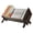 Brown, variant on Mosawomo 16" Tilting Desktop Bookshelf, Wooden & Iron Book Organizer for Books, Magazines, CDs, Storage Shelf for Home, Office(Brown)