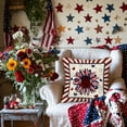 thumbnail image 5 of Clearance Under $5 Boovnll 4th of July Pillow Covers 18x18 - Red White Blue Stars Stripe Throw Pillow Covers, Linen Patriotic Pillow Covers for Memorial Day Home Sofa Decor, 4th of July Decorations, 5 of 6