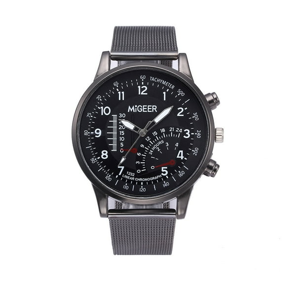 Guodhu Watches for Men - Stainless Steel Mesh belt Analog Quartz Movement Wrist Watch Easy to Read Dial Excellent as Memorable Birthday Gifts for Men Teen