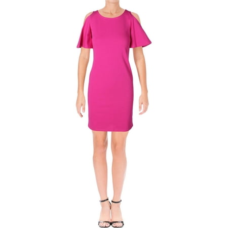 Collar Ponte Dress - Lauren Ralph Lauren Womens Fatiosa Ponte Cold Shoulder Casual Dress