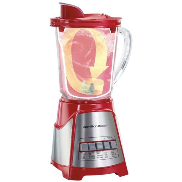 Hamilton Beach Multi-Function Blender with Mess-free 40oz Glass Jar, Red