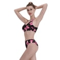 thumbnail image 5 of Vsdgher Womens High Waisted Bikini Sets Two Piece Swimsuit Girl Butterfly Print Tummy Control Bathing Suit-, 5 of 8
