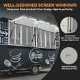 thumbnail image 4 of Roromall Concession Window, Food Truck Service Window with 2 Horizontal Sliding Screen Windows & Awning Door, Aluminum Alloy Serving Window for Food Trucks, 4 of 7