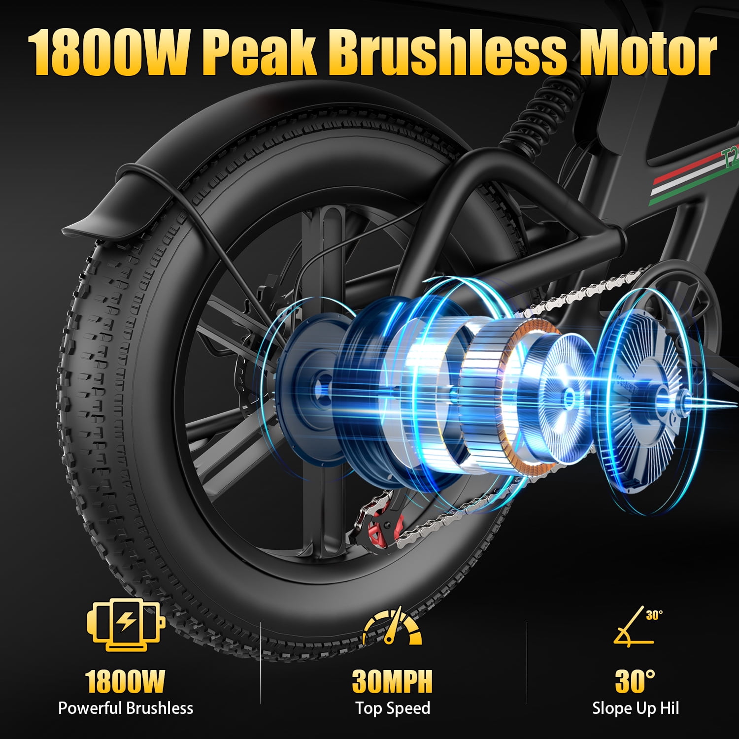 ASKGO Electric Dirt Bike for Adults, 1800W Peak Motor, 30MPH & 100 Miles, 960WH Removable Battery, NFC & Password Unlock, Hydraulic Brakes, 20" Fat Tire All-Terrain Ebike, 7 Speed Electric Bicycle
