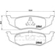 thumbnail image 2 of BALATAS BAJOS METALES CONCORDE 2000 CHRYSLER 2.7L V6 Traseras BREMBO ., 2 of 5