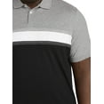 thumbnail image 2 of Harbor Bay by DXL Men's Big and Tall Stripe Polo Shirt, Black Multi, 3XL, 2 of 8