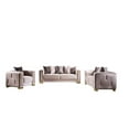 thumbnail image 2 of Pemberly Row Thick Velvet Fabric 3Pc Living Room Set Made With Wood in Beige, 2 of 14