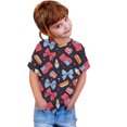 thumbnail image 4 of VNKIDY Boys Girls Kids American Flag Hot Dog Popcorn Ice Cream Star Graphic Print T-Shirts Casual Short Sleeve Crewneck Tees For Independence Day Festival Daily Wear Black 4-5 Years, 4 of 4