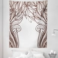 thumbnail image 1 of Art Nouveau Tapestry, Vintage Victorian Renaissance Curving Branches in Earth Tones Classic, Fabric Wall Hanging Decor for Bedroom Living Room Dorm, 5 Sizes, Seal Brown White, by Ambesonne, 1 of 1