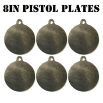 Magnum Target 8 in Round NRA PISTOL ONLY Target - 3/8in. Mild Steel Target - 6pc. Metal Plate Set - H86E