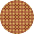 thumbnail image 1 of Ahgly Company Tapis Rond Lavable en Machine Intérieur Transitionnel Rouge Lave, 5 Pieds Rond, 1 of 7