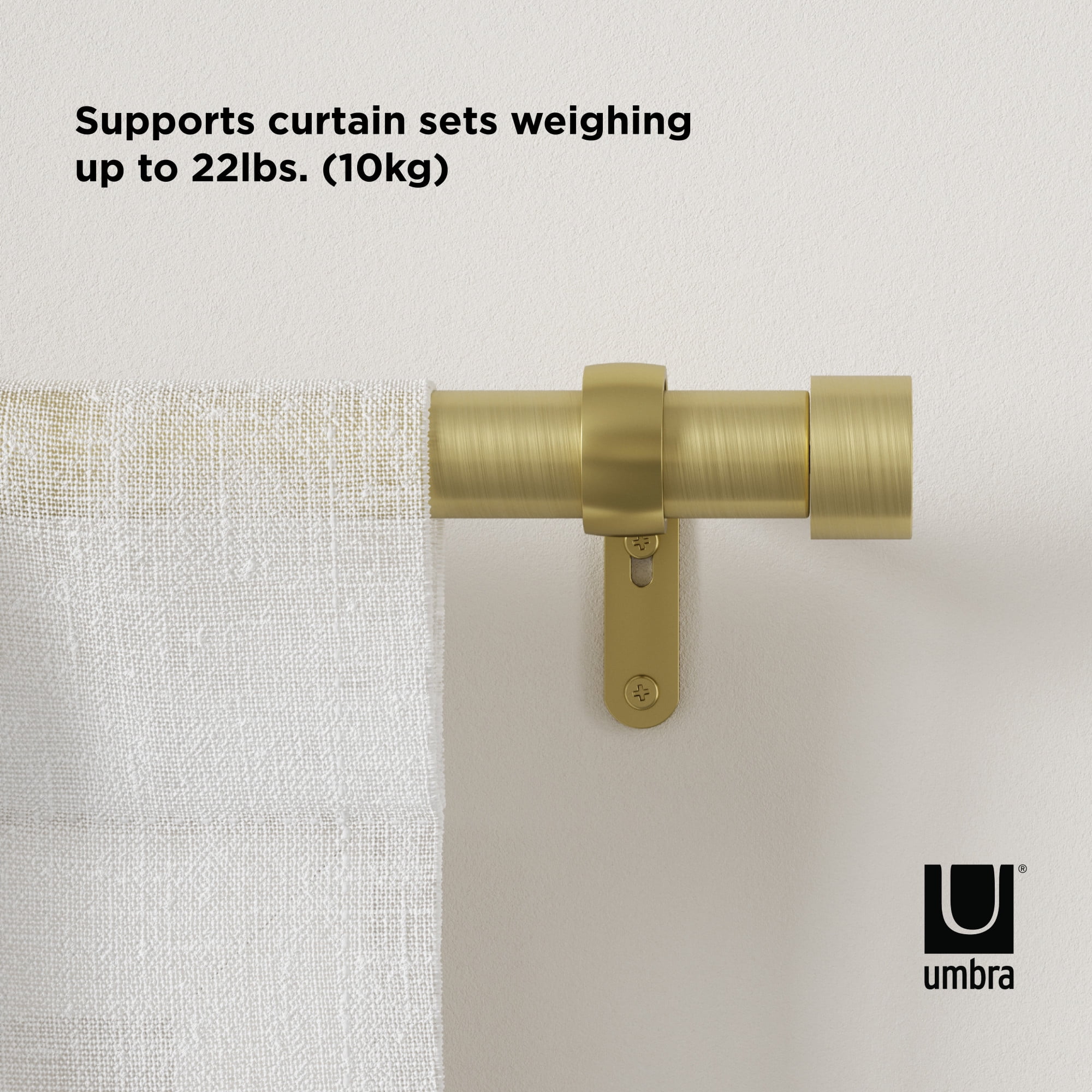 Umbra Cappa Expandable Single Curtain Rod 66-120"