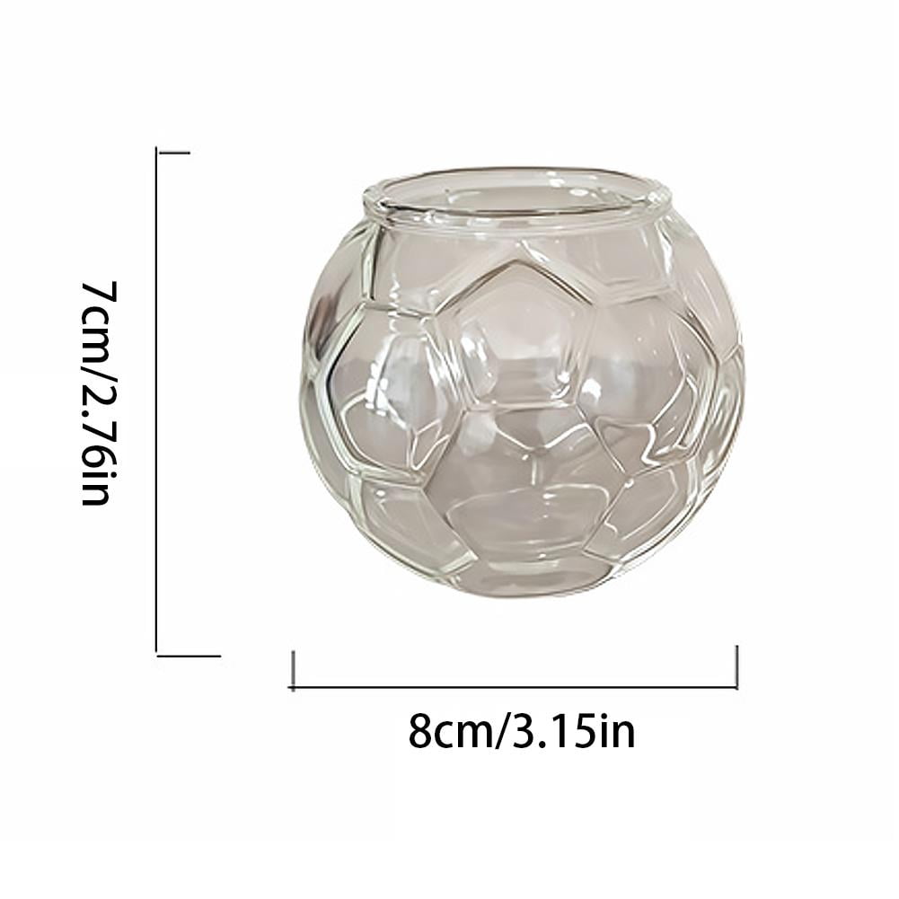 AGIUFGS Soccer Ball Glass, Festive Holiday Designs, for Home Use