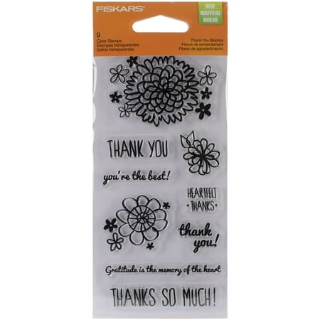 Fiskars Clear 3"X6" Sheet-Thank You Blooms