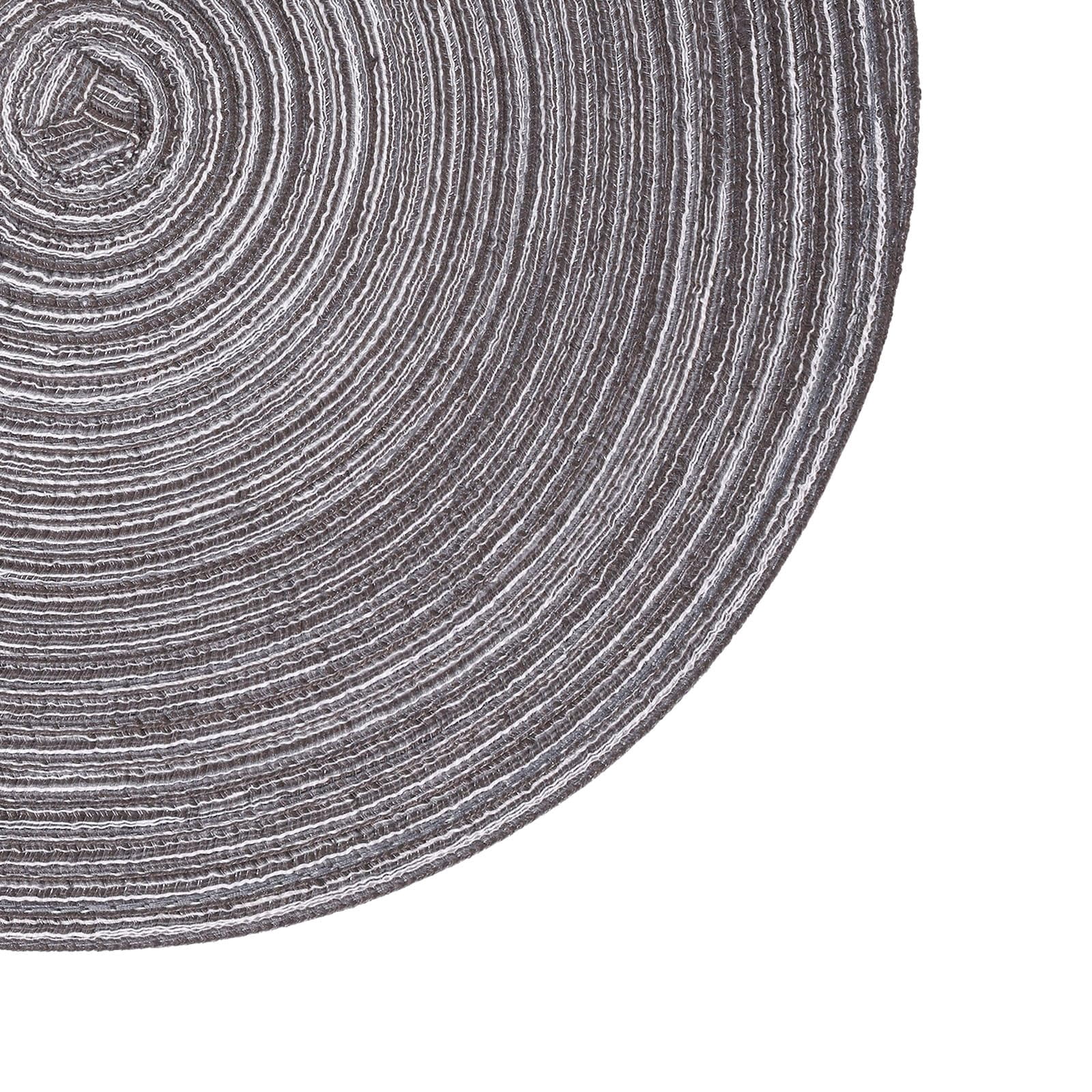 Round Placemats Set of 6 Woven Braided 15 inch Circle Placemat for Dining Tables Kitchen Table Mats Washable