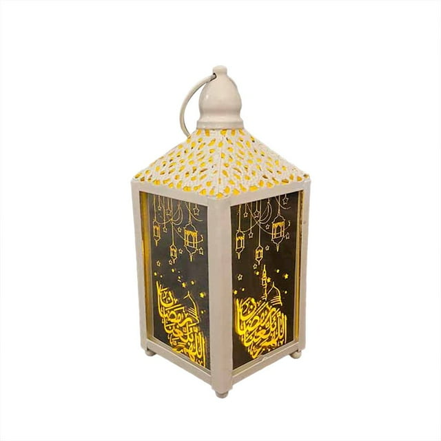 Ramadan Lantern LED Hanging Lanterns Ramadan Decoration Lights Holiday Lighting Wrought Iron Night Light