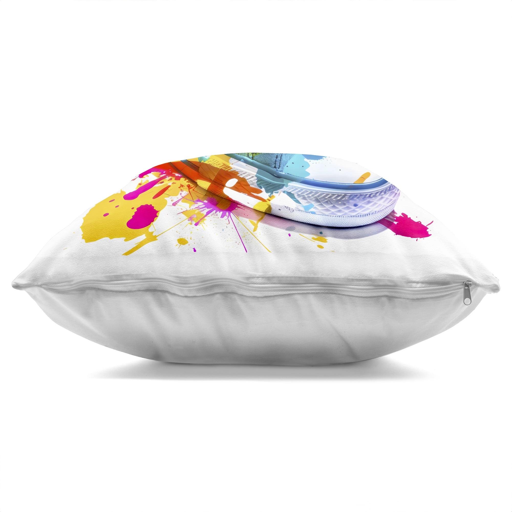 Stupell Industries High Top Sneakers Splash Decorative Printed Throw Pillow, design by Creative Studio, 18 x 7 x 18