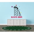 thumbnail image 2 of AMUSEMENT RIDE - Removable Kids Bedroom Roller Coaster Decoration Multicolored Stars Customized Name Design Vinyl Adhesive Wall Decal - Home Art Carnival Ride Easy To Apply Wall Sticker 32" x 40", 2 of 3