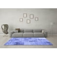 thumbnail image 3 of Ahgly Company Indoor Square Patchwork Blue Transitional Area Rugs, 4' Square, 3 of 4
