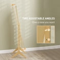 thumbnail image 3 of Adjustable Angle Full Length Mirror - Oak Standing Mirror for Bedroom, Living Room - 58.3" Tall, MDF Frame, HD Reflection, 3 of 7