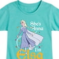 thumbnail image 3 of Disney Frozen 2 - She's Anna, I'm Elsa - Toddler & Youth Girls Short Sleeve Graphic T-Shirt, 3 of 5