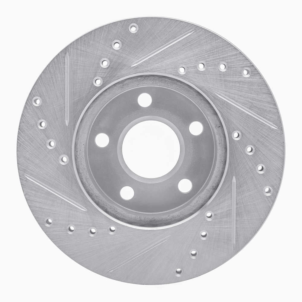Dynamic Friction Company 631-52007R DFC Brake Rotor - Drilled And Slotted - Silver