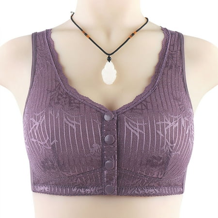 

Summer Savings Clearance 2023! TAGOLD Plus Size Bra for Womens Woman s Comfortable Lace Breathable Bra Underwear No Rims